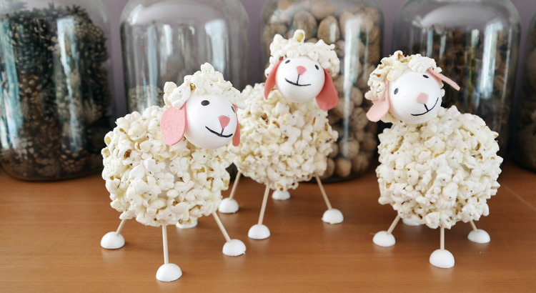 Popcornová ovečka - návod na výrobu